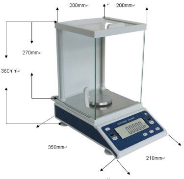 Digitaces 0.0001g 200g Digitaces que pesan la balanza para el laboratorio