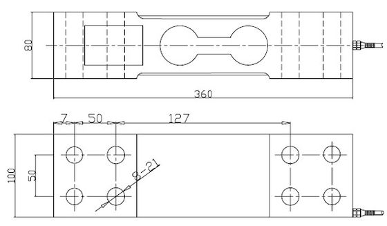Celular de carga de pesaje de vigas paralelas de punto único de 500 kg