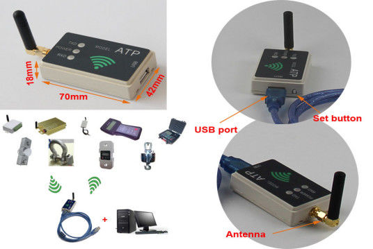 Radio del ATP al indicador del peso de Digitaces de la PC
