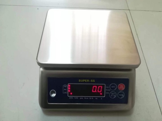 Balanza electrónica digital impermeable de peso de acero inoxidable Balanza de mesa de pesado digital de banco super-ss 15 kg