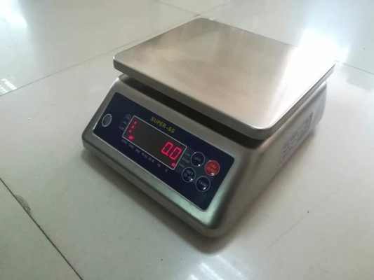 Balanza electrónica de peso digital impermeable de acero inoxidable Balanza de mesa de pesaje digital de banco Super-ss 15 kg