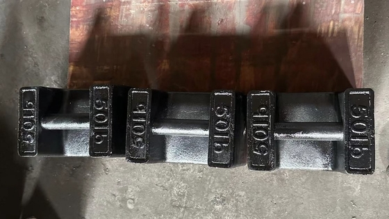 Peso de prueba de hierro fundido estándar 25lb 50lb peso rectangular peso de calibración de bloque de carga de ascensor