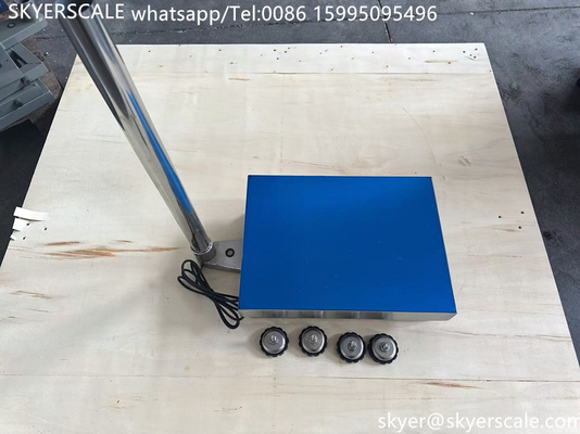 Balanza electrónica de banco de acero inoxidable de 60 kg 30x40 cm con cubierta impermeable