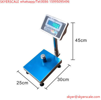 Almacenes 600x700 800kg Plataforma de acero inoxidable Escala