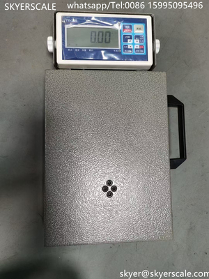 Balanza de pesado digital logística de 100 kg con alta precisión, mostrando el conteo de la mesa
