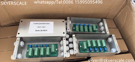 Caja de unión de resumen digital de celdas de carga de acero inoxidable de 4 vías