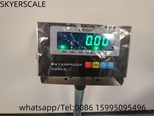 Escala de plataforma de pesaje de 40x50cm 150kg de acero inoxidable con indicador resistente al agua LED verde