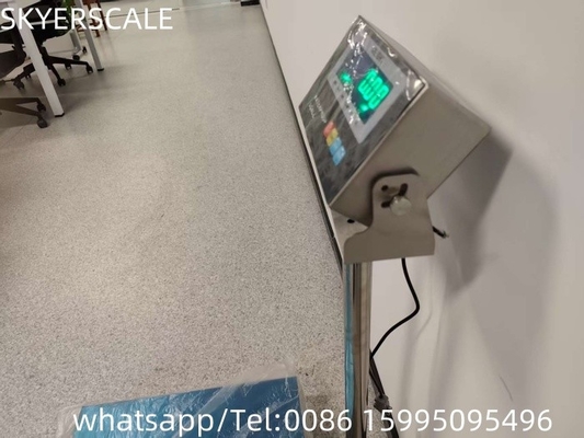Escala de plataforma de pesaje de 40x50cm 150kg de acero inoxidable con indicador resistente al agua LED verde