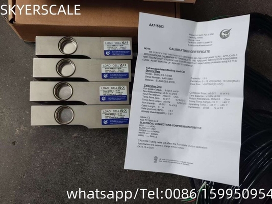 ZEMIC BM8D Celulas de carga impermeables de acero inoxidable de viga de cizallamiento 1000kg Sensor de pesaje de celdas de carga de plataforma de pesaje