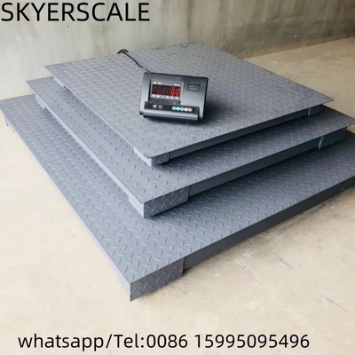 Escala de suelo industrial con indicador de peso de 500 kg a 5000 kg con impresora