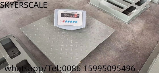 Escala de pesaje de suelo de plataformas de acero al carbono 1.22x1.22m 3t con indicador de pesaje XK315A1X