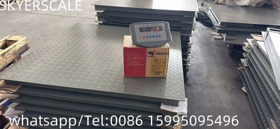 Escala de pesaje de suelo de plataformas de acero al carbono 1.22x1.22m 3t con indicador de pesaje XK315A1X