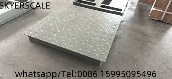 Escala de pesaje de suelo de plataformas de acero al carbono 1.22x1.22m 3t con indicador de pesaje XK315A1X