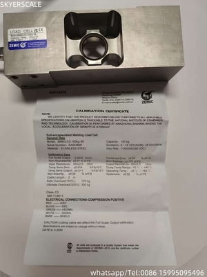 ZEMIC Acero inoxidable BM6G Celular de carga Sensor de punto único OIML Transductor de fuerza para balanza electrónica de banco de pesas