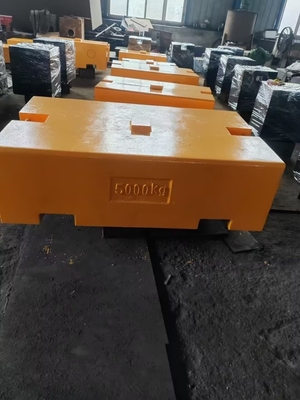 Peso estándar 5000 kg Peso de ensayo Pesos de ensayo de carga en ascensor, pesos de hierro