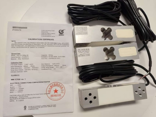 Sensor de células de carga de la marca Zemic L6E-100kg para balanzas de plataforma de banco de 30x30cm -50kg