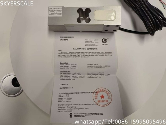 Celda de carga de sensores Zemic L6E3 de 100 kg para balanzas industriales de banco