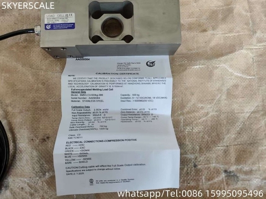 BM6G 500 kg Celda de carga ZEMIC Sensor de punto único OIML Aprobado para la balanza electrónica