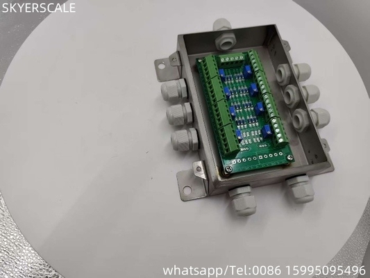Acero inoxidable 8 línea ajustar la señal de la caja de suma conectar 8pcs de carga de la célula para la balanza del camión