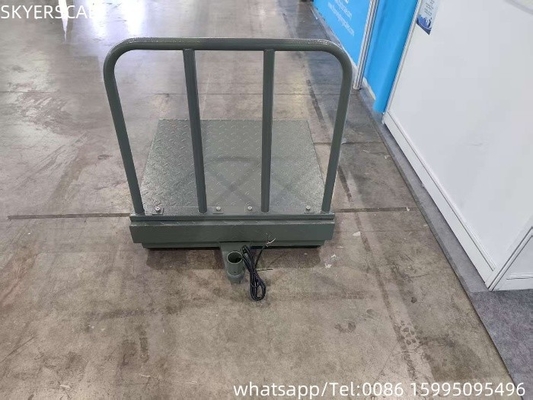 Acero digital de carbono 500x500mm 300kg Escala de plataforma con placa de control y barandilla