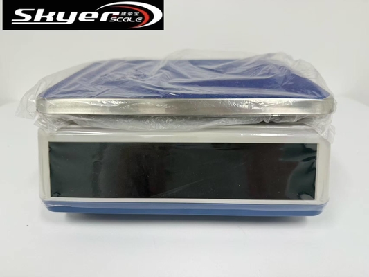Báscula digital de 30 kg con pantalla LCD y bandeja de acero inoxidable