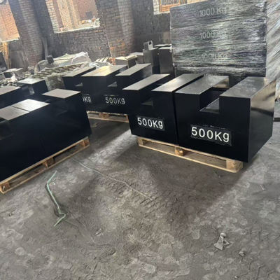 Pesas de hierro fundido planas rectangulares de alta calidad 500KG 1000KG 2000KG negras Clase M1 Precio bajo