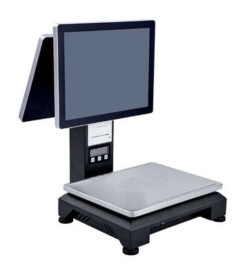 cajero de la PC de la pantalla LCD táctil de 15,1 pulgadas con el pesaje de la función