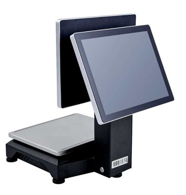cajero de la PC de la pantalla LCD táctil de 15,1 pulgadas con el pesaje de la función